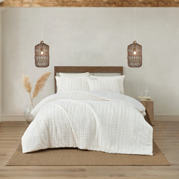 UGG Carleen Textured Fur Comforter Set Wayfair